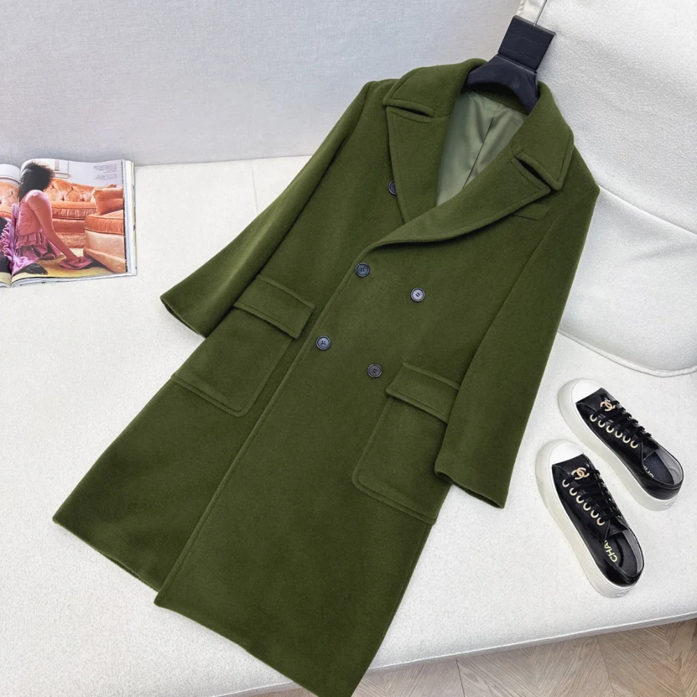 캐시미어 울 더블 롱 코트 상세