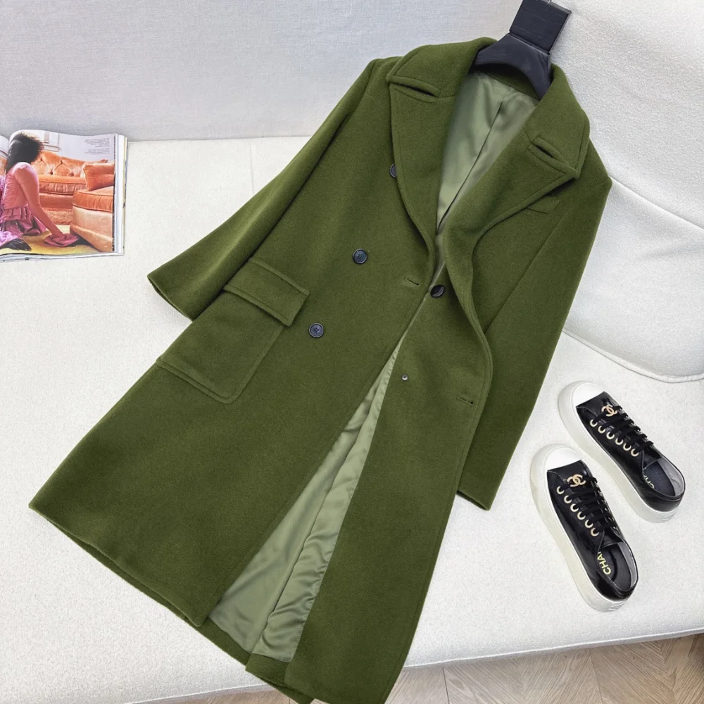 캐시미어 울 더블 롱 코트 상세