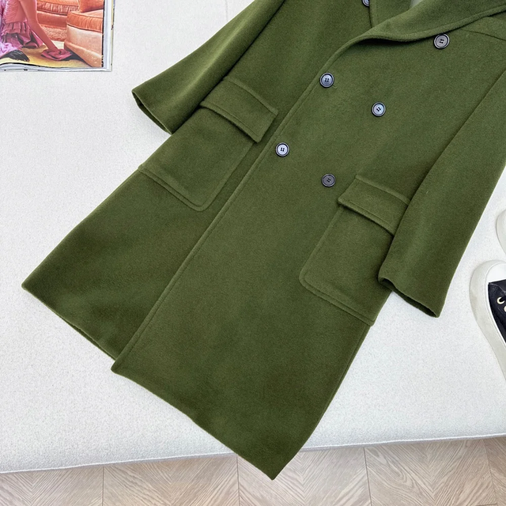 캐시미어 울 더블 롱 코트 상세