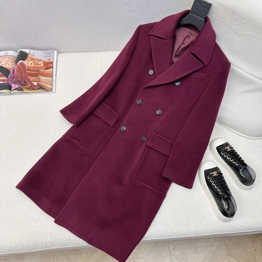 캐시미어 울 더블 롱 코트 상세