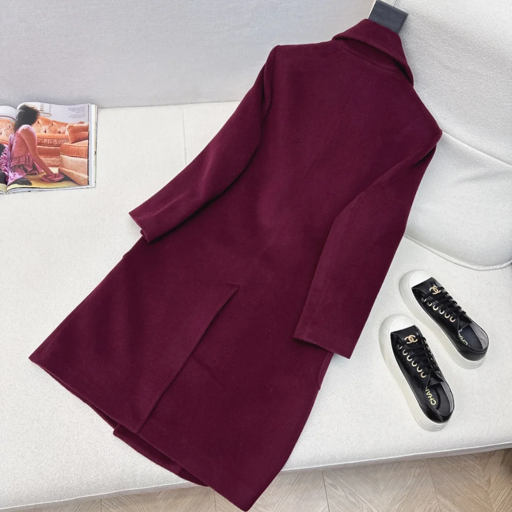 캐시미어 울 더블 롱 코트 상세