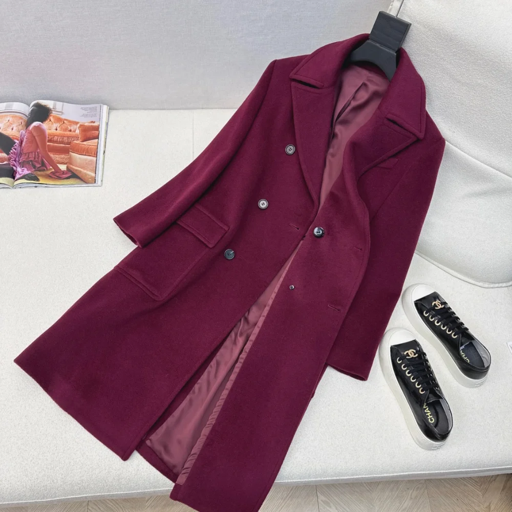 캐시미어 울 더블 롱 코트 상세