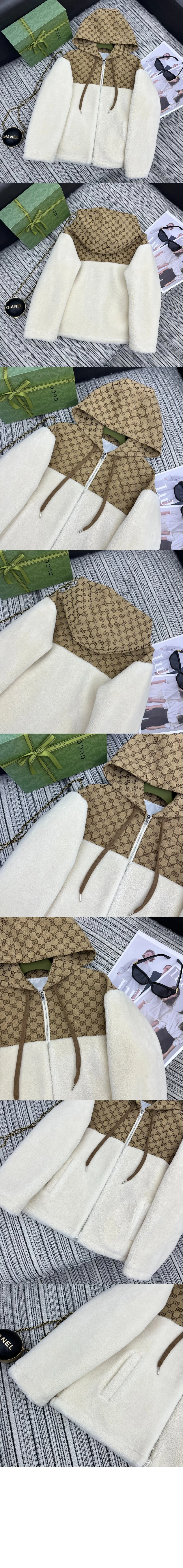 지퍼 털 후드 재킷 상세