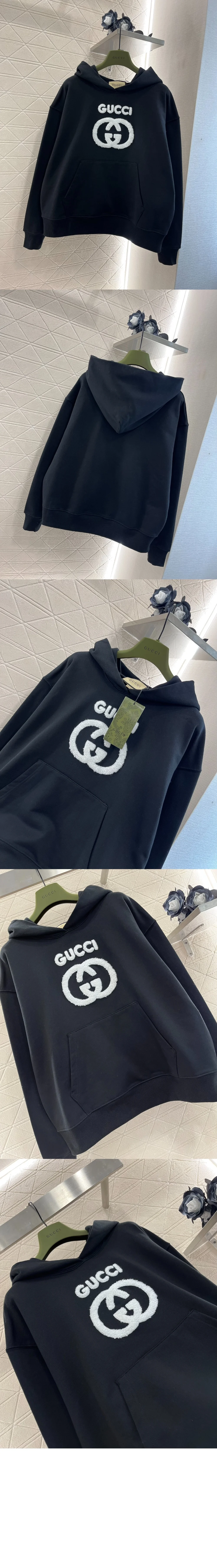 자수 코튼 저지 후드 (2color) 상세