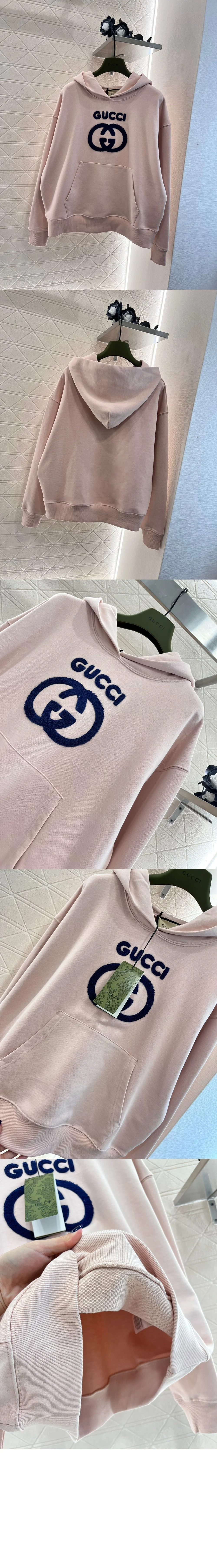 자수 코튼 저지 후드 (2color) 상세