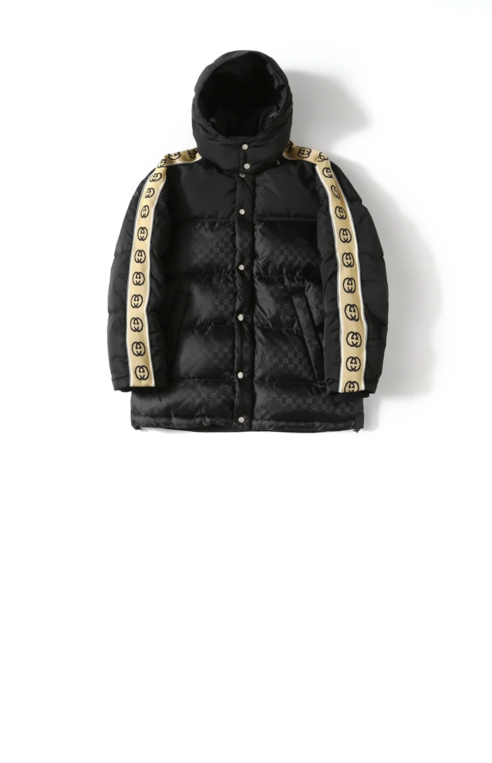 GG 패딩 나일론 코트 자카드 상세