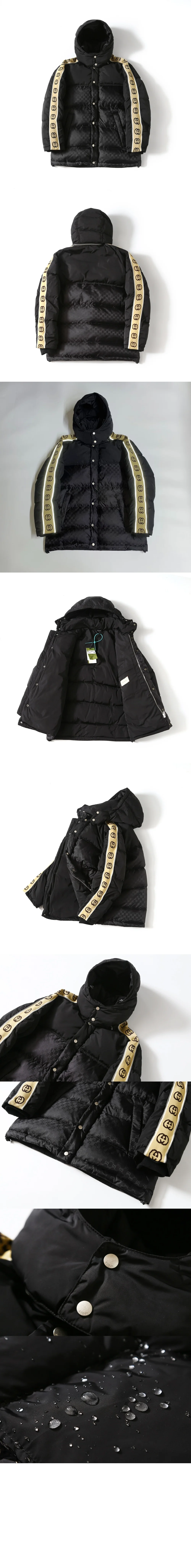 GG 패딩 나일론 코트 자카드 상세