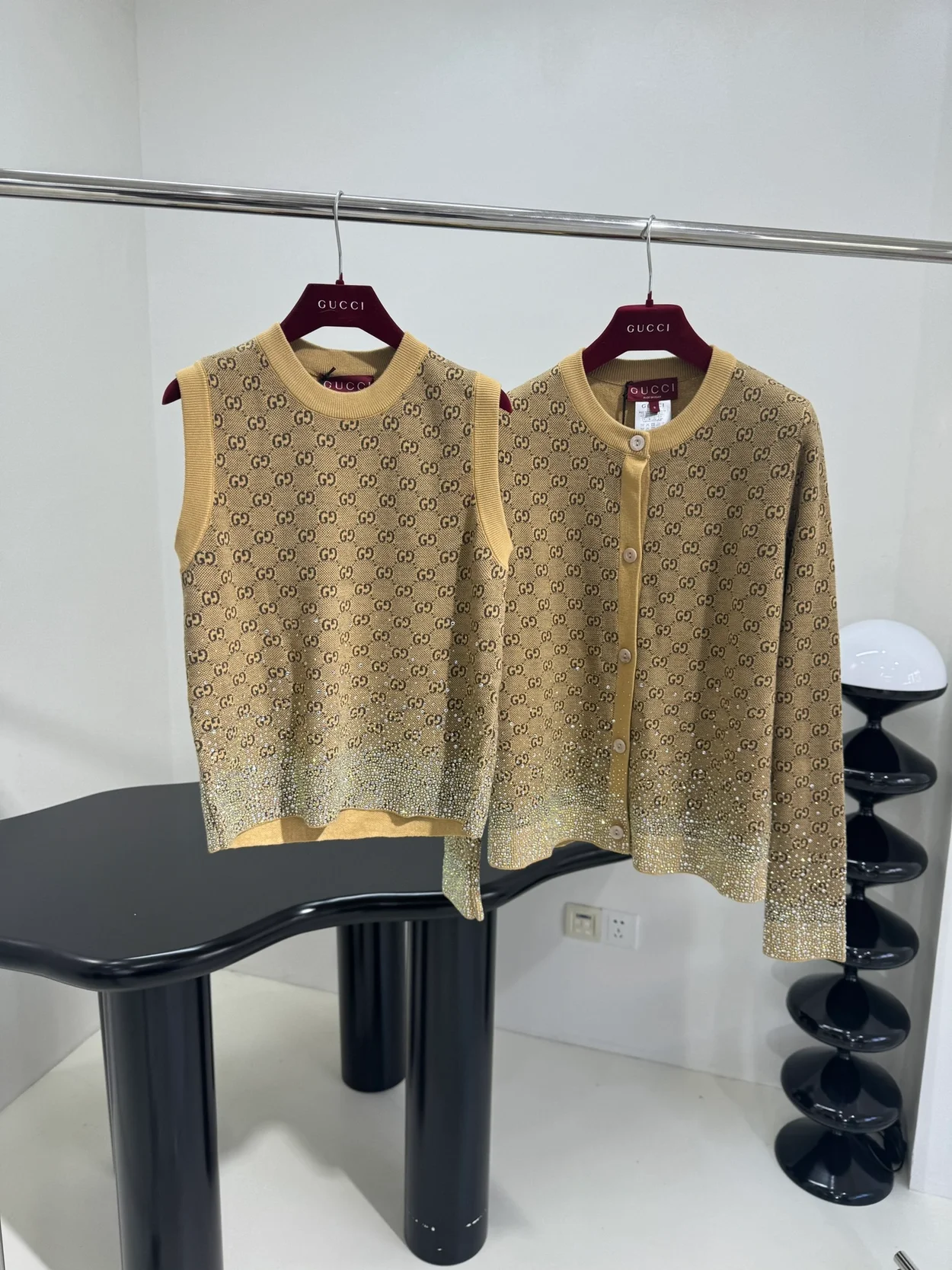 자수 울 GG 자카드 가디건 813850 & 베스트 813852 상세