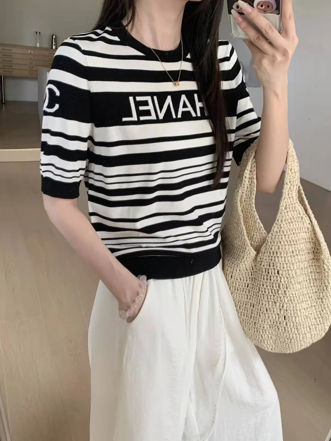 스프라이트 니트 반팔 (2color) 상세