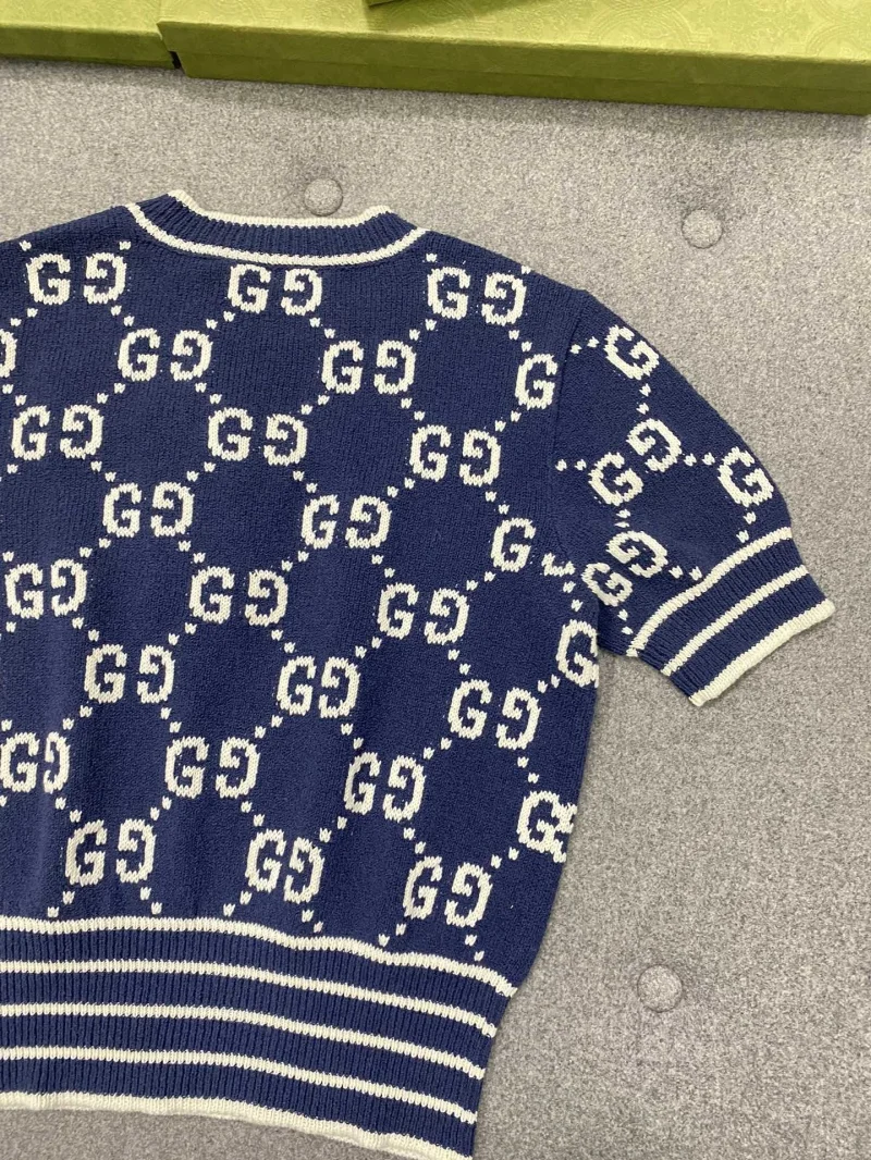 자카드 반소매 블라우스 상세