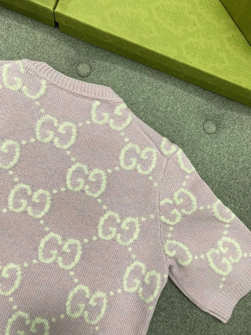 GG 니트 울 탑 반팔니트 상세