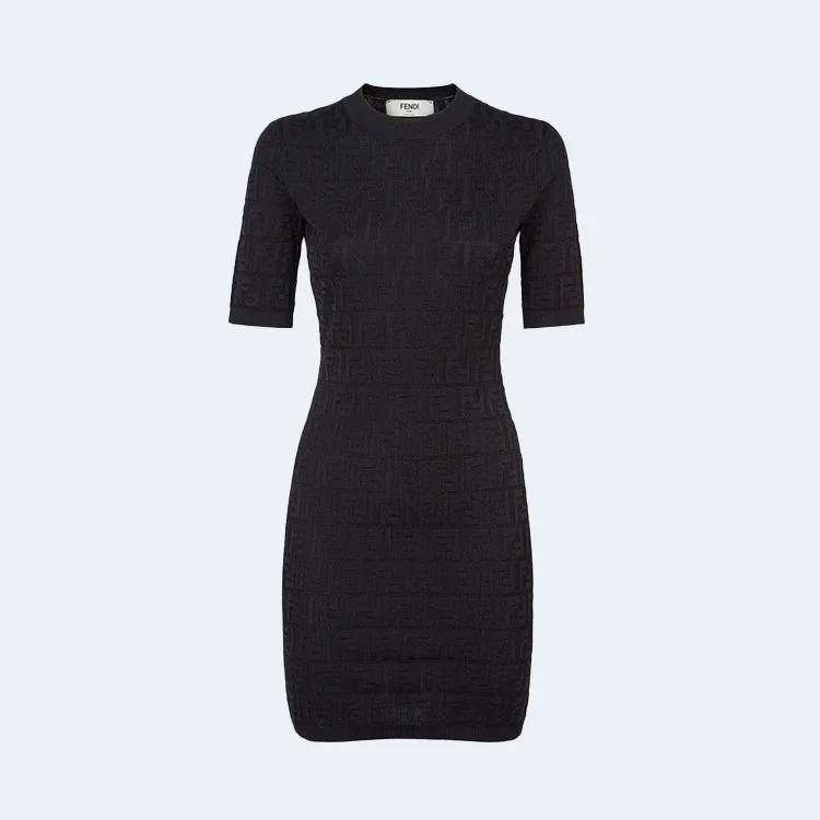 모노그램 블랙 드레스 원피스 상세