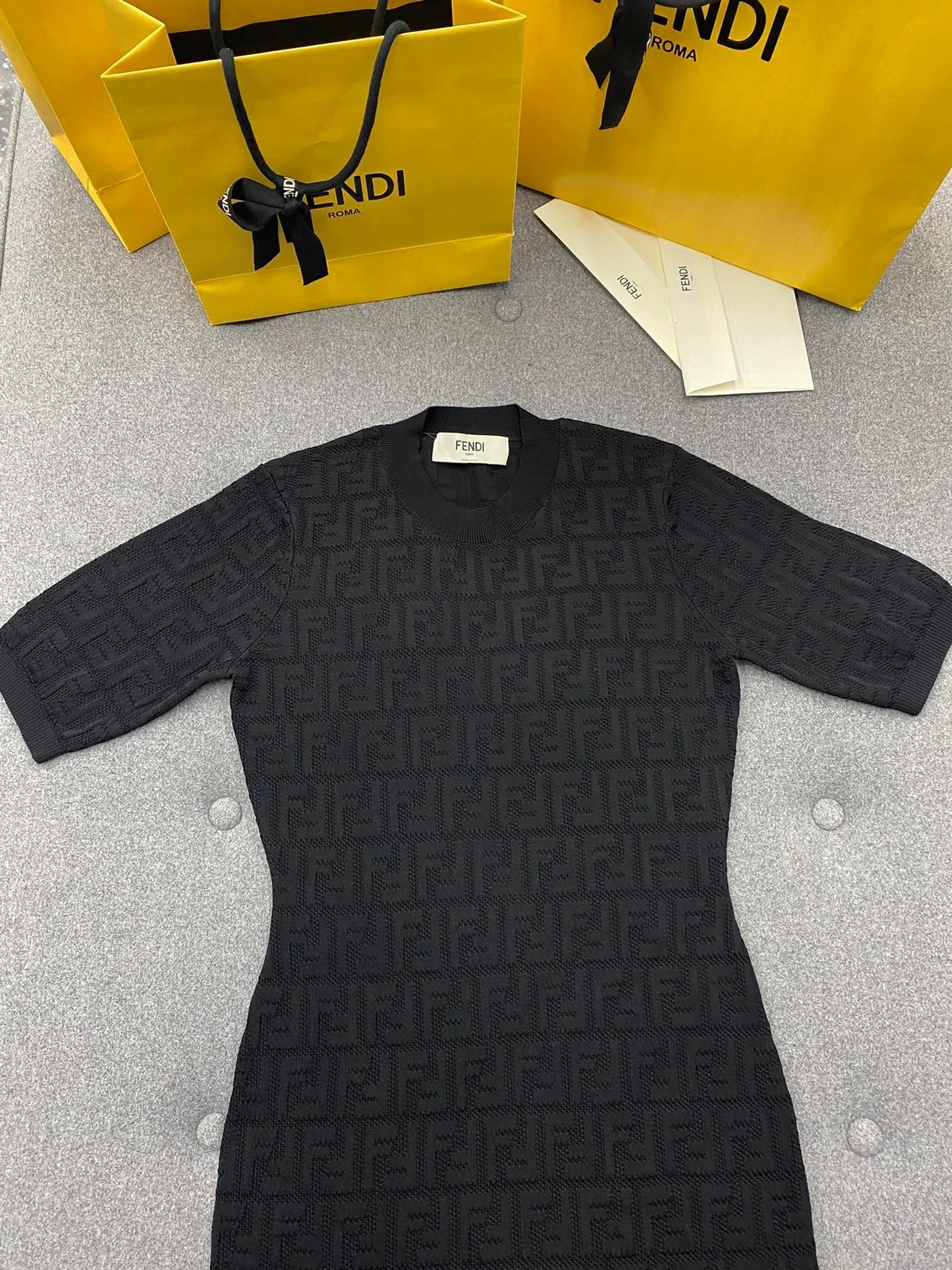 모노그램 블랙 드레스 원피스 상세