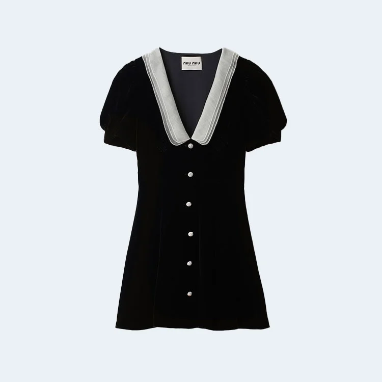 벨벳 미니드레스 상세