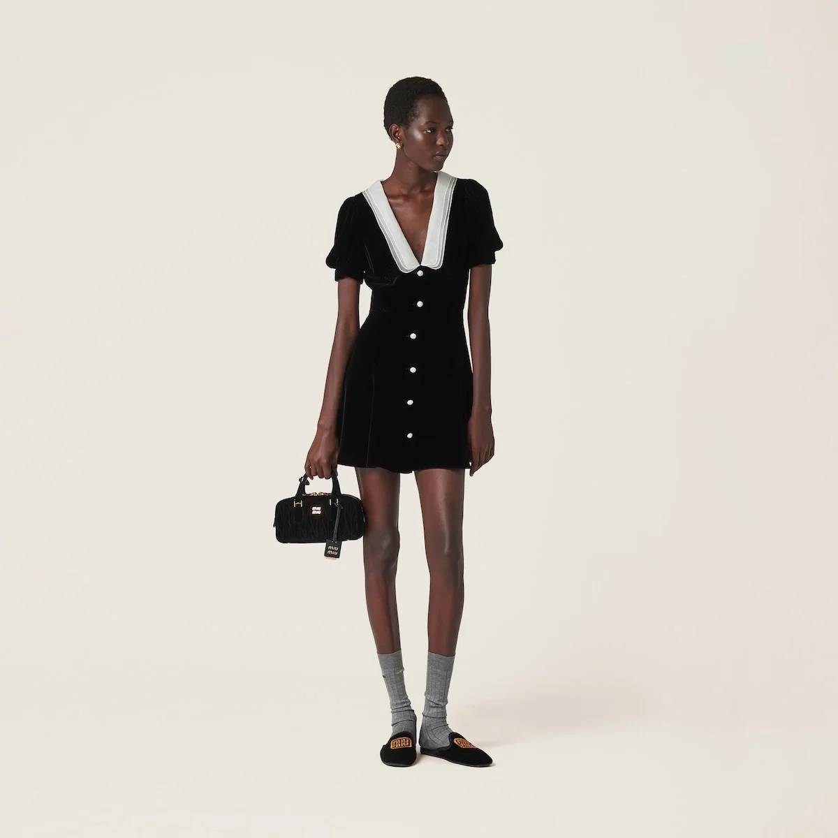 벨벳 미니드레스 상세