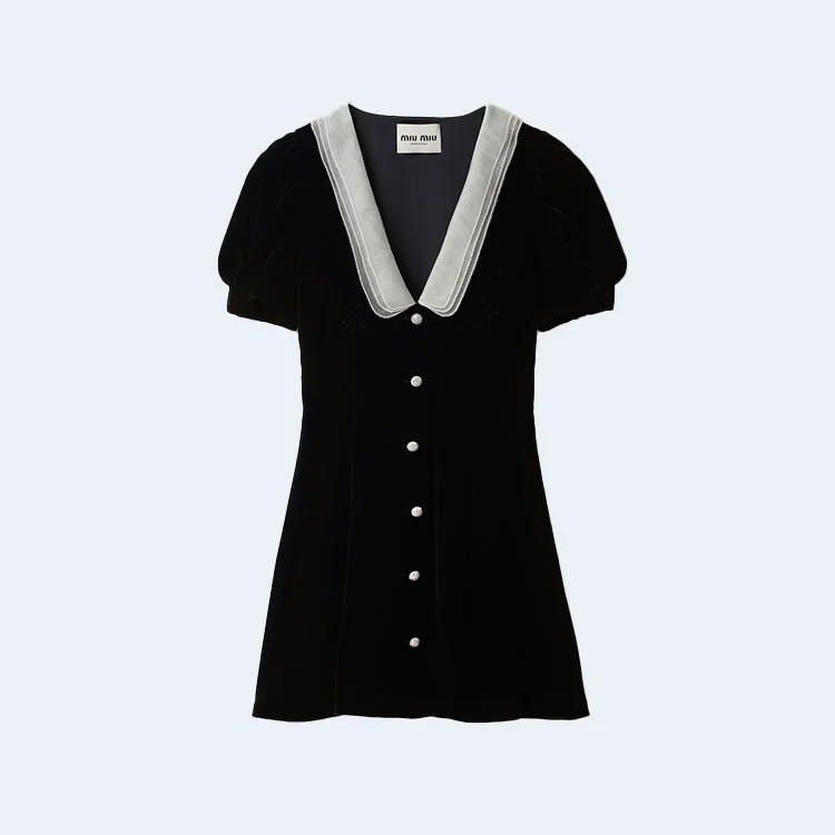 벨벳 미니드레스