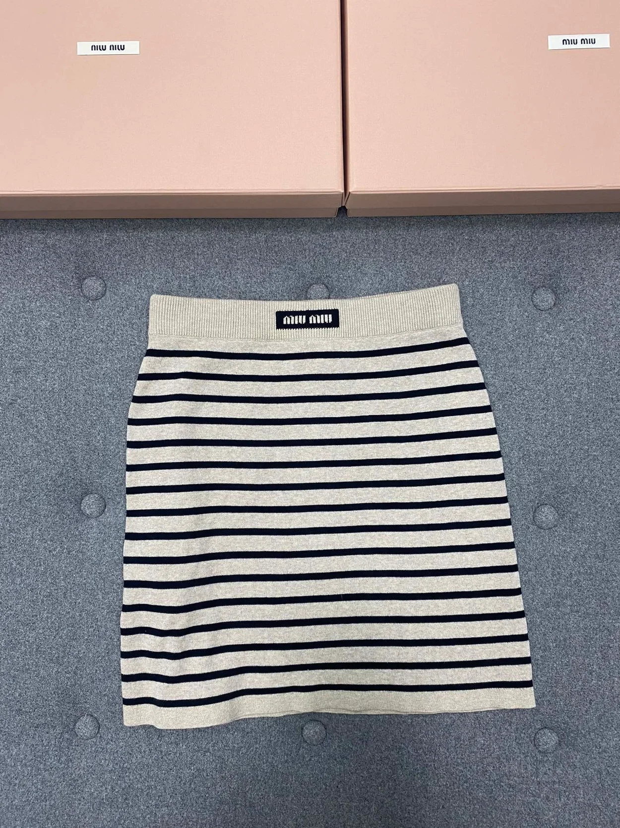 코튼 니트 치마 상세