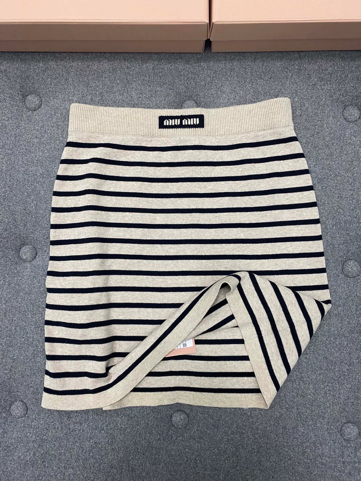 코튼 니트 치마 상세