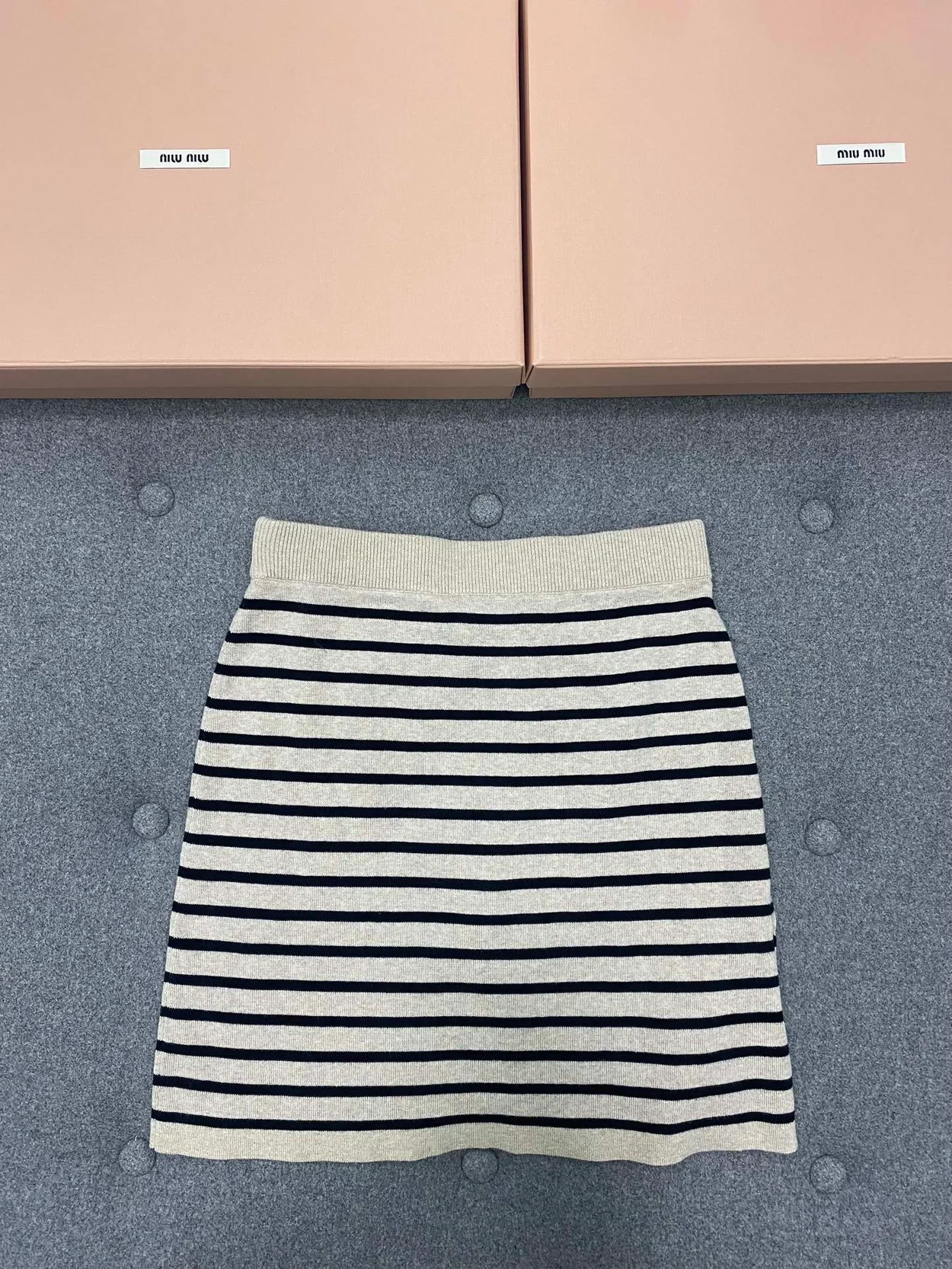 코튼 니트 치마 상세