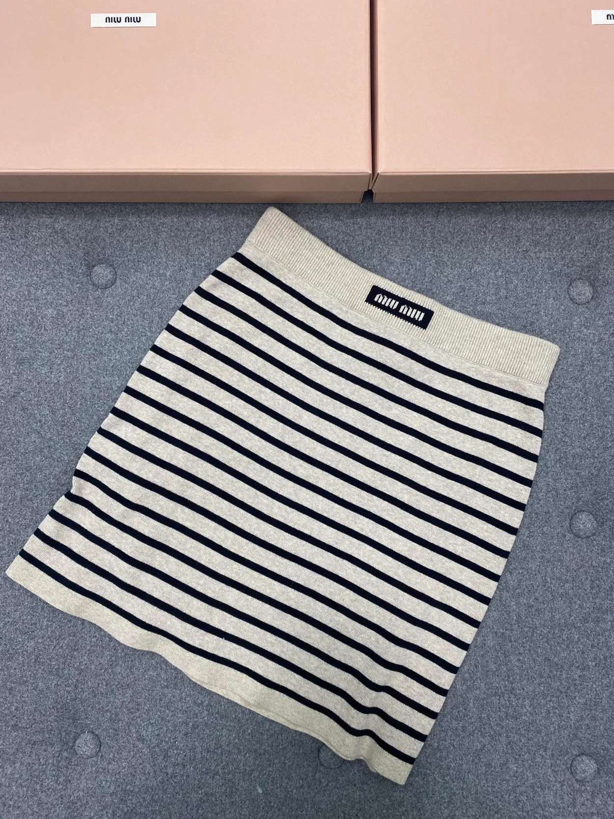 코튼 니트 치마 상세