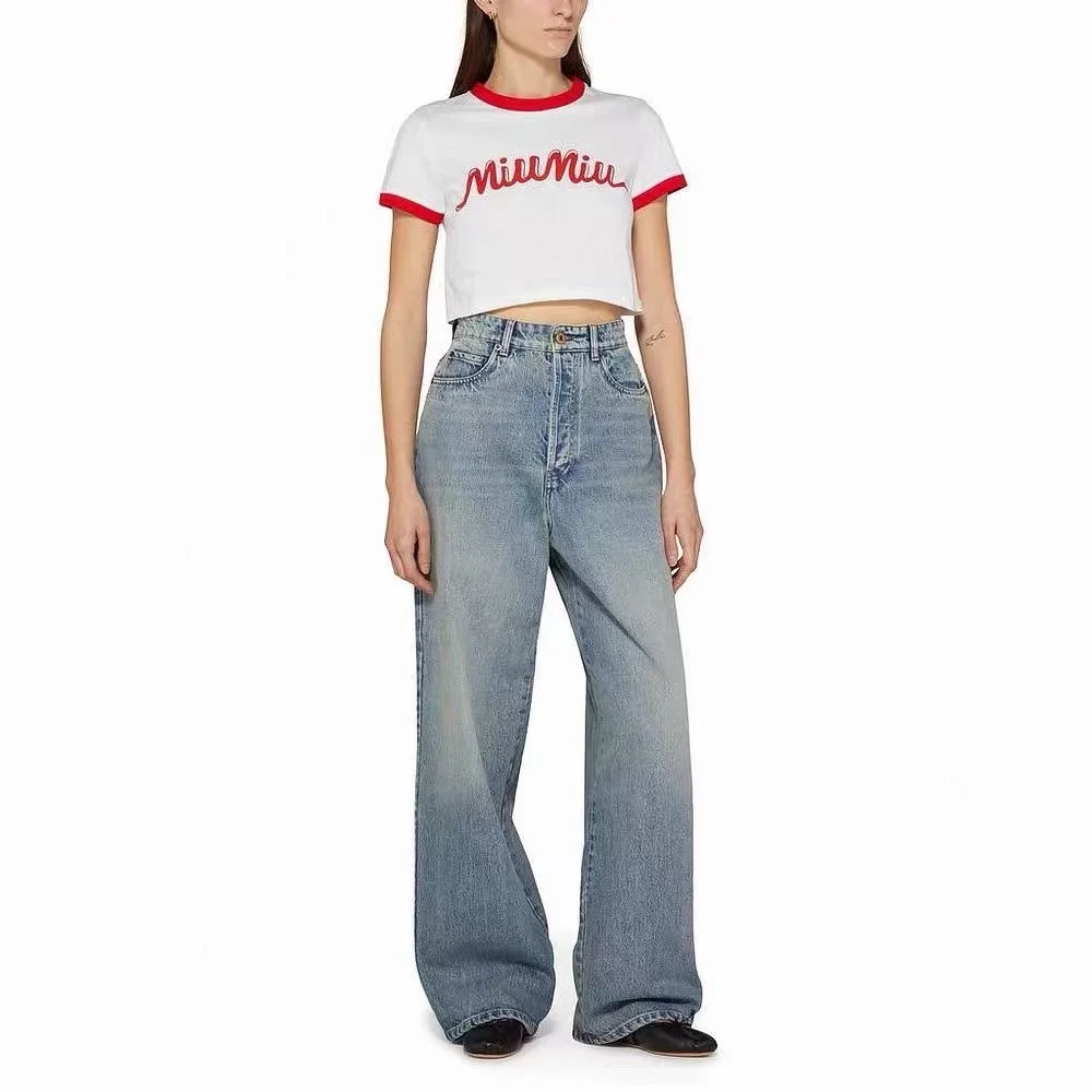 로고 프린트 크롭 티셔츠 상세