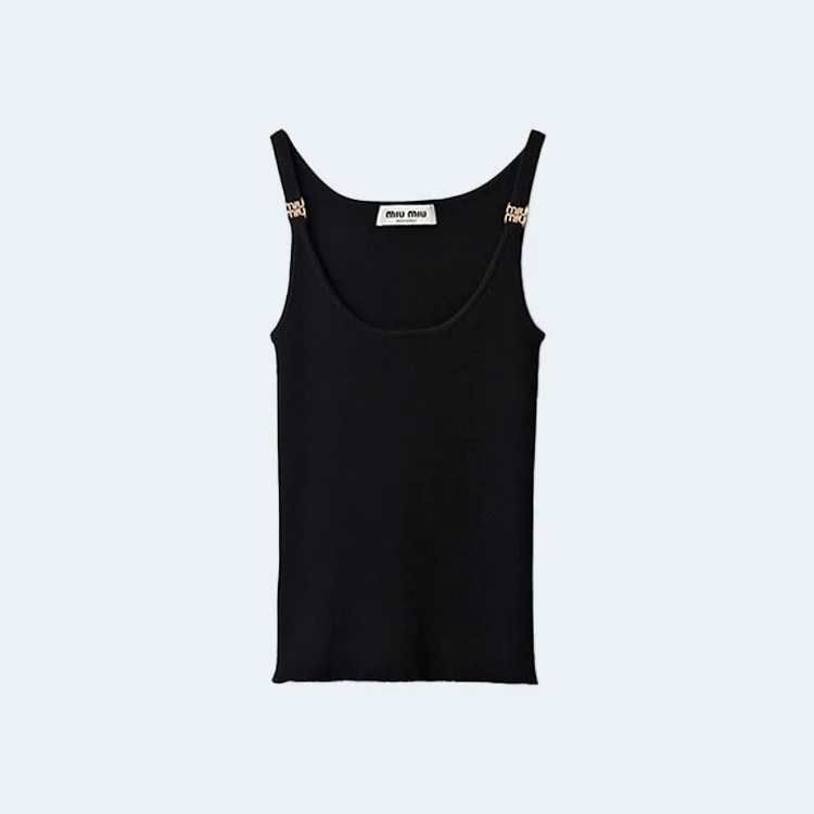 어깨 로고 민소매 상세