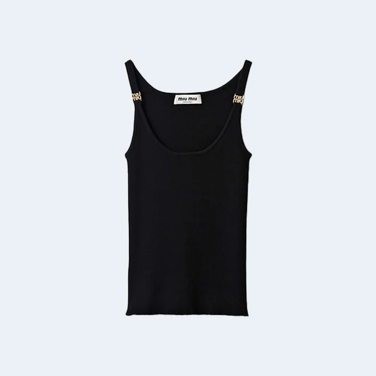 어깨 로고 민소매