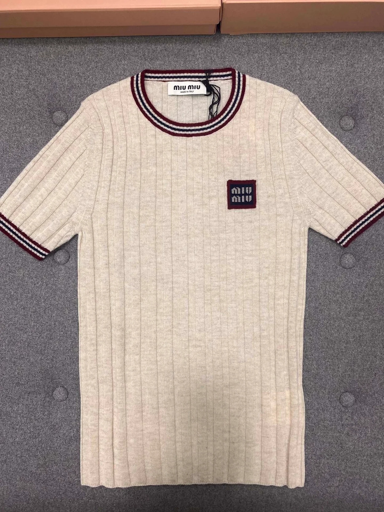 캐시미어 니트 반팔티 상세