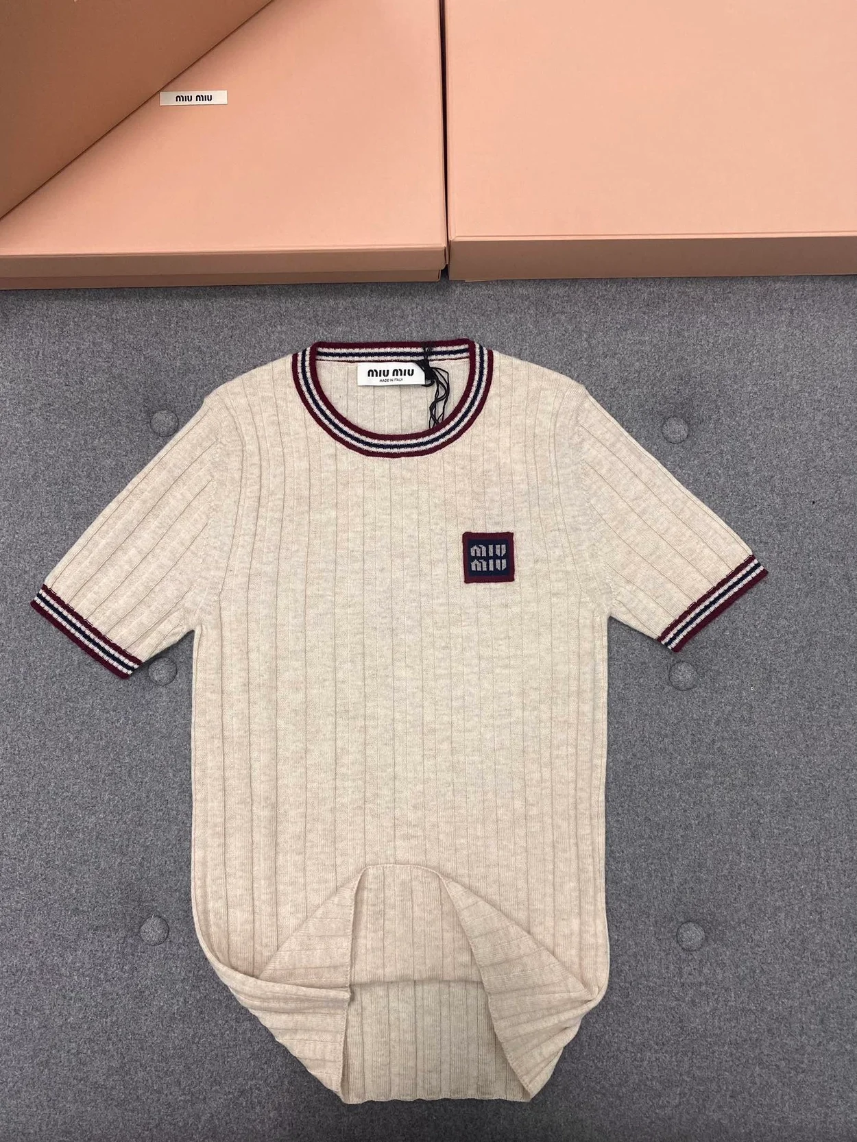 캐시미어 니트 반팔티 상세