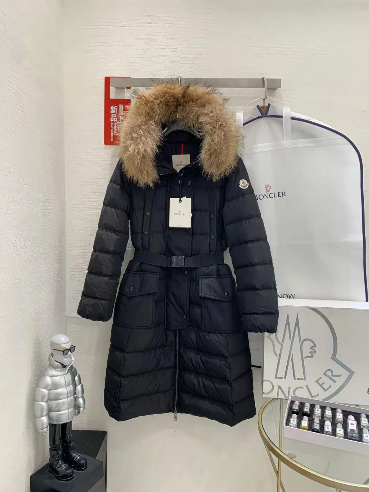 클로에 후드 롱 패딩 구스다운 상세