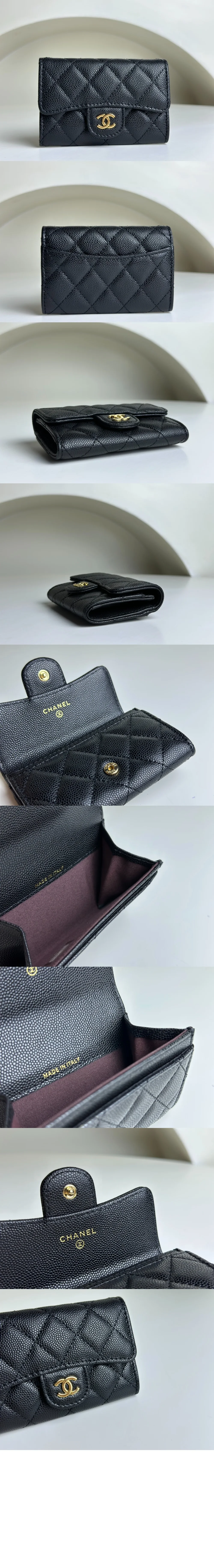 클래식 포켓 카드지갑 (캐비어 or 램스킨) 상세