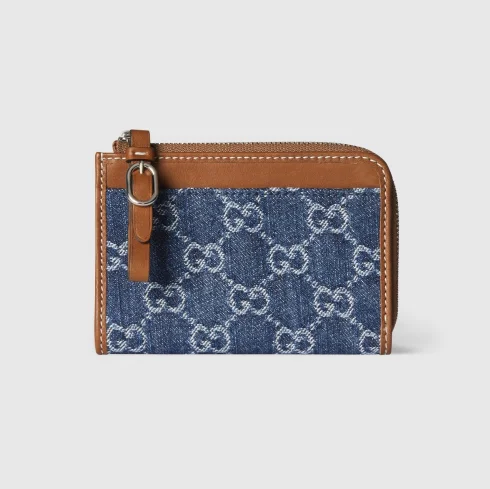 GG 엠블럼 지퍼 카드 케이스
