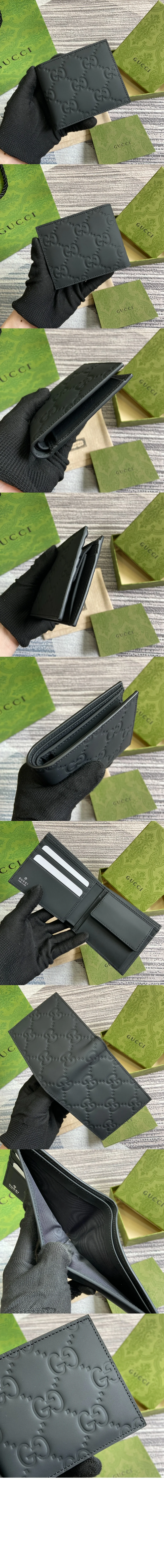 GG 더블 접이식 고무 가죽 지갑 상세