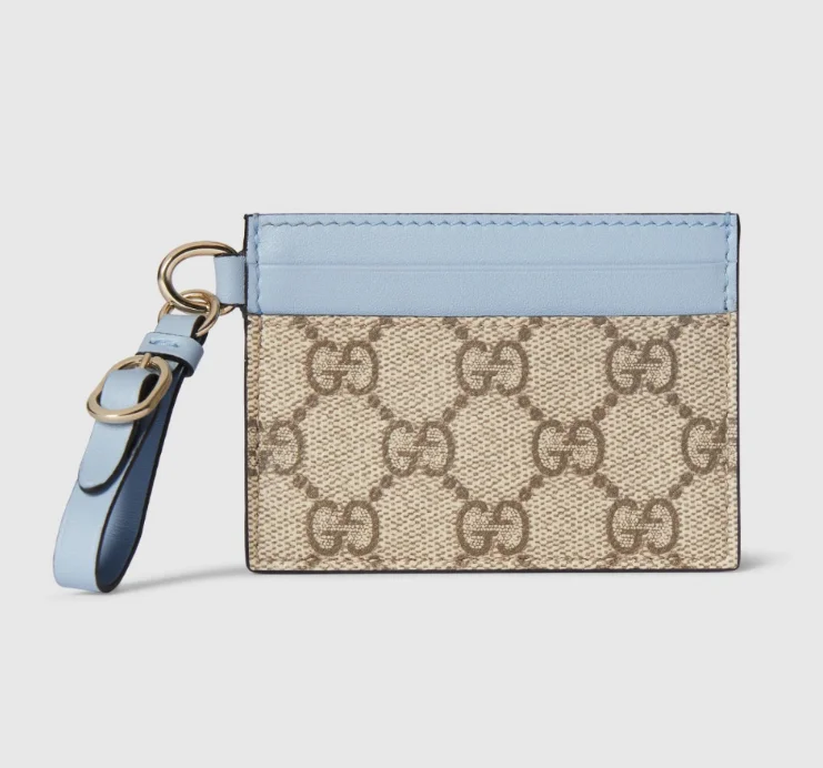 GG 엠블럼 스트랩 카드 케이스
