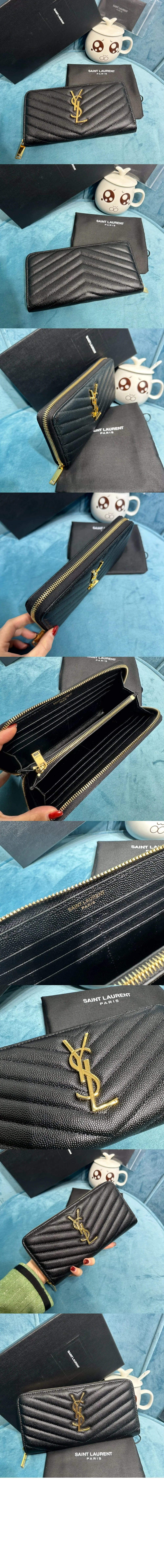 모노그램 지퍼월렛 골드 상세