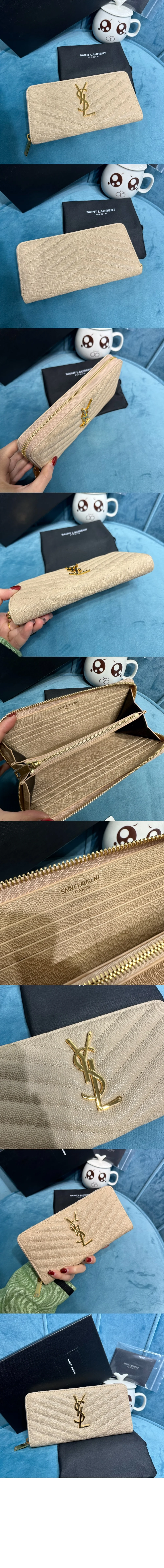 모노그램 지퍼월렛 골드 상세