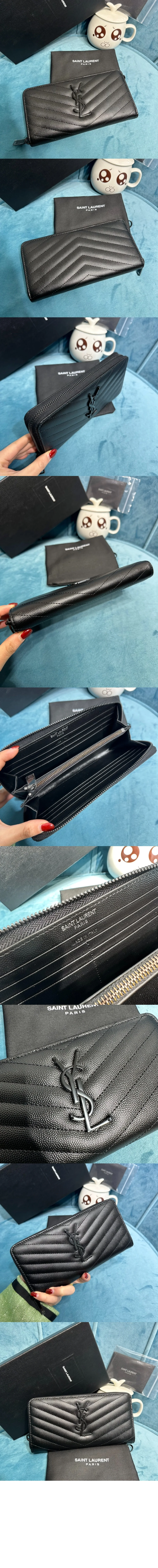 모노그램 지퍼월렛 블랙 상세