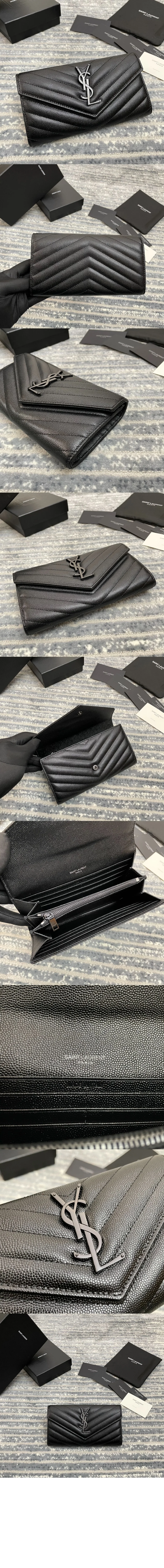 모노그램 플랩 장지갑 블랙 상세