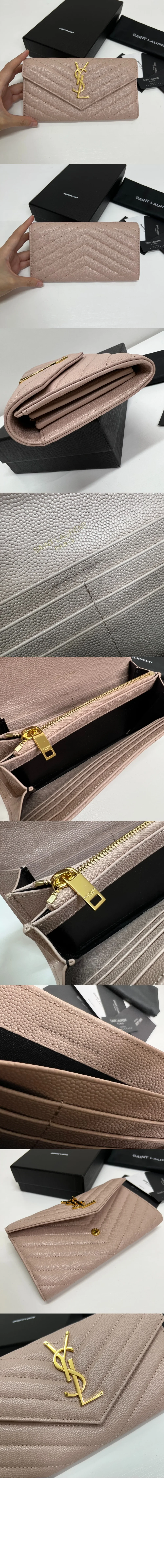 모노그램 플랩 장지갑 골드 상세