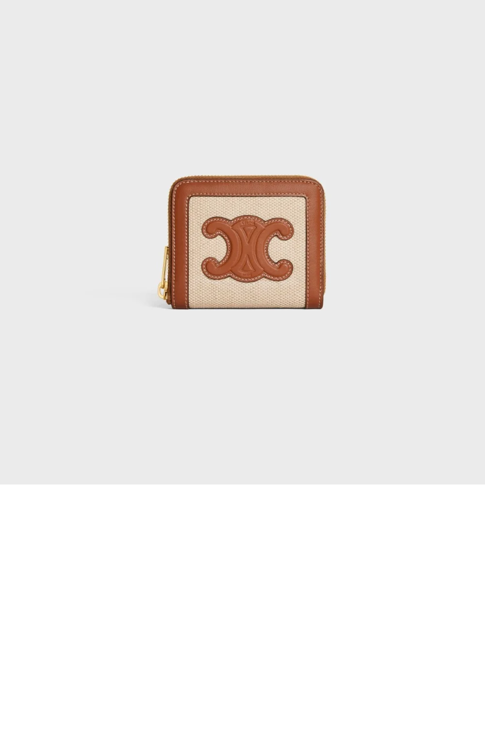 트리옹프 가죽 콤팩트 지퍼 지갑 상세