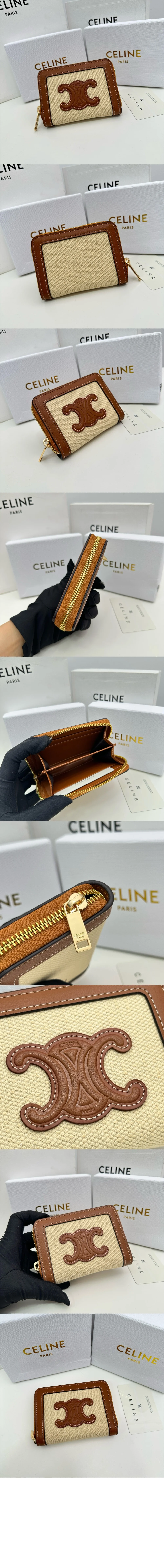 트리옹프 가죽 콤팩트 지퍼 지갑 상세