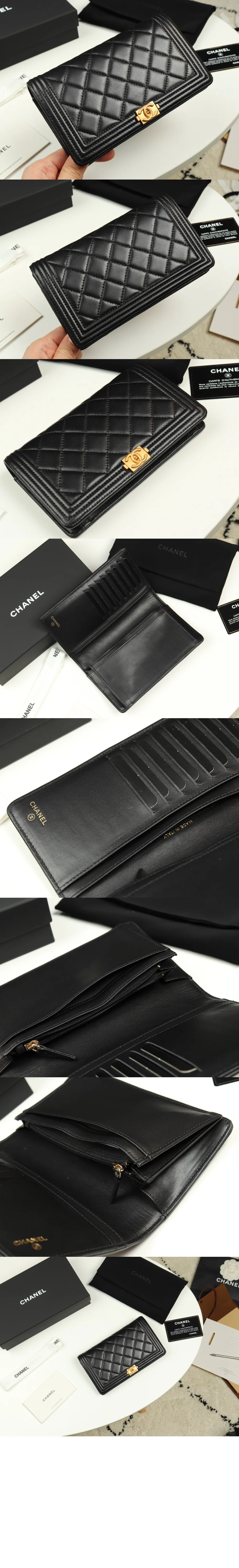 보이 플랩 장지갑 (캐비어 or 램스킨) 상세