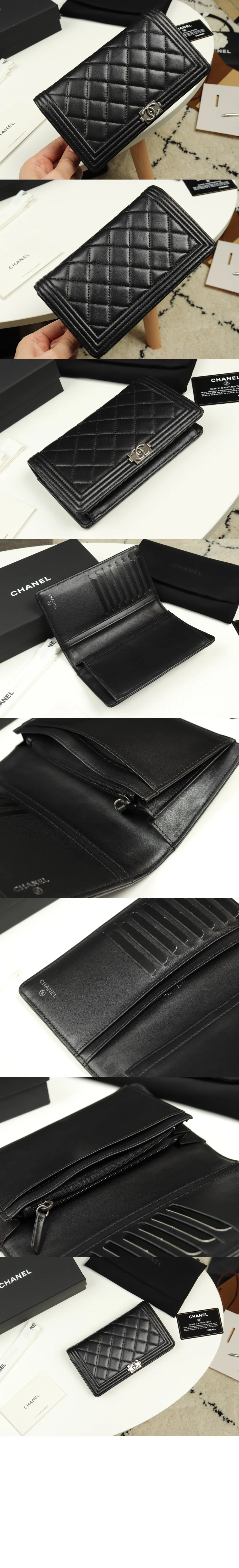 보이 플랩 장지갑 (캐비어 or 램스킨) 상세