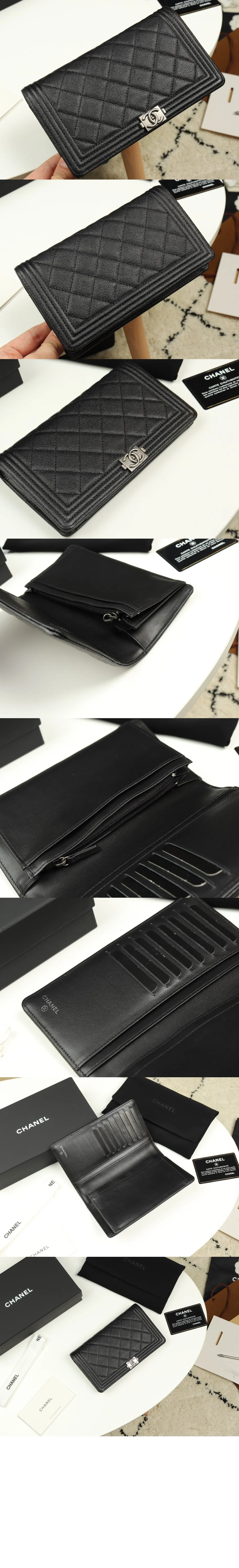 보이 플랩 장지갑 (캐비어 or 램스킨) 상세