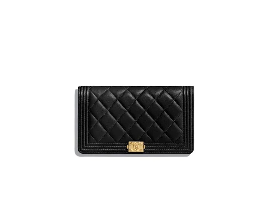 보이 플랩 장지갑 (캐비어 or 램스킨)