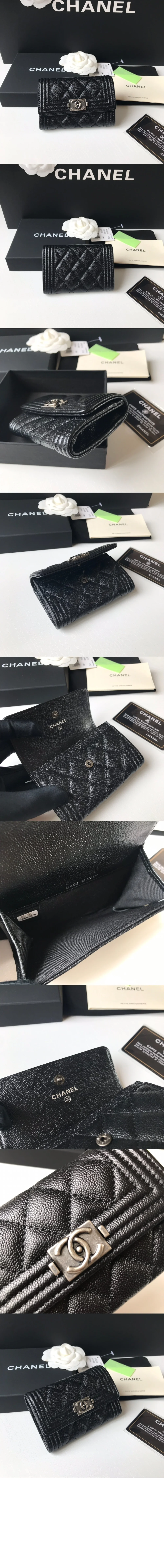 보이 플랩 카드지갑 (캐비어 or 램스킨) 상세