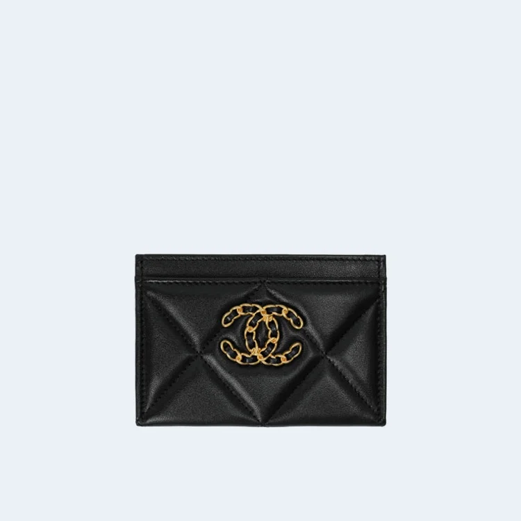 19 카드홀더 램스킨&골드 메탈 블랙 상세