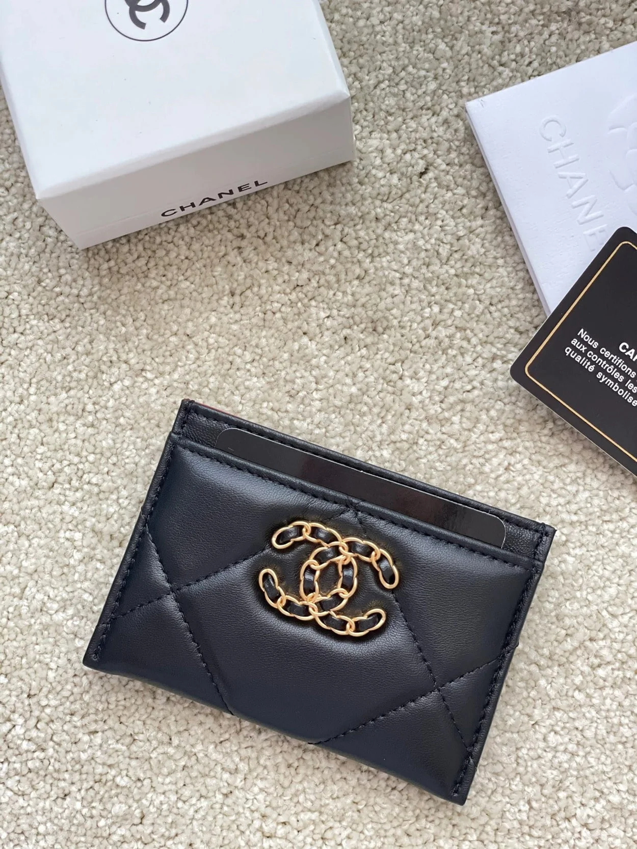 19 카드홀더 램스킨&골드 메탈 블랙 상세