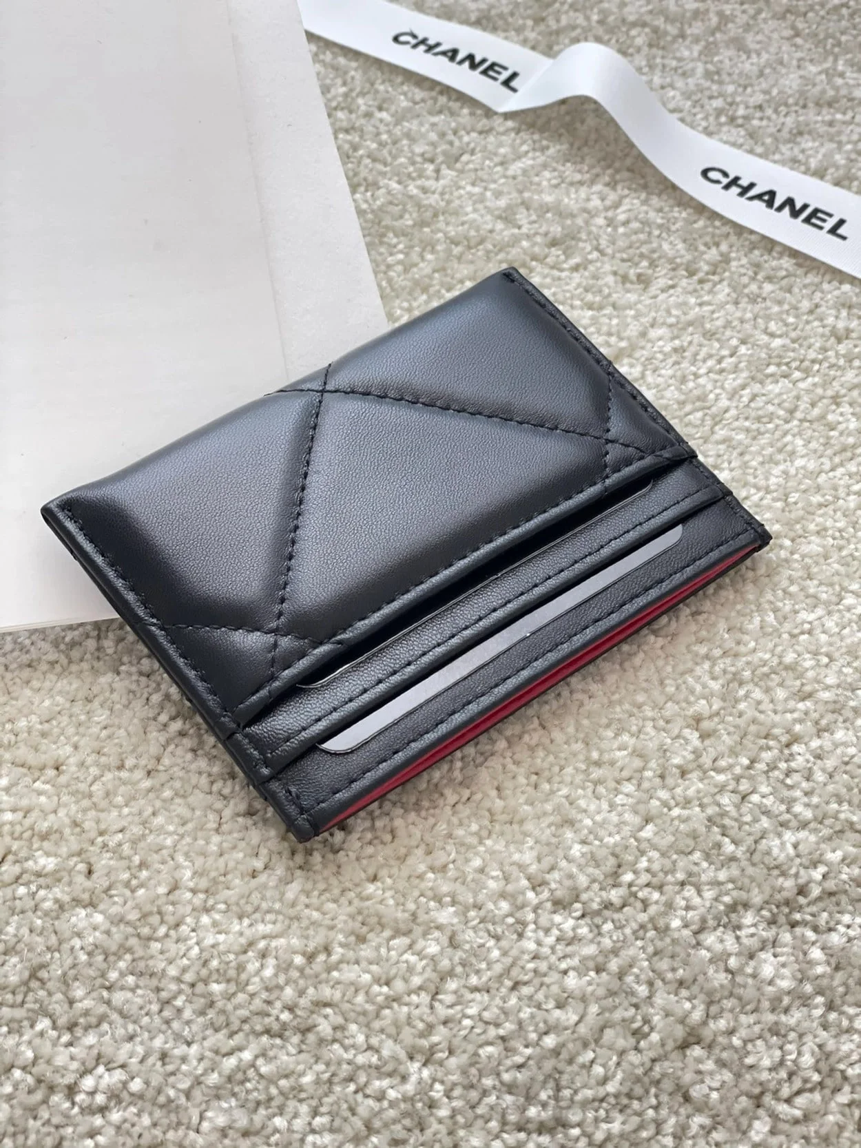 19 카드홀더 램스킨&골드 메탈 블랙 상세