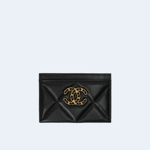 19 카드홀더 램스킨&골드 메탈 블랙